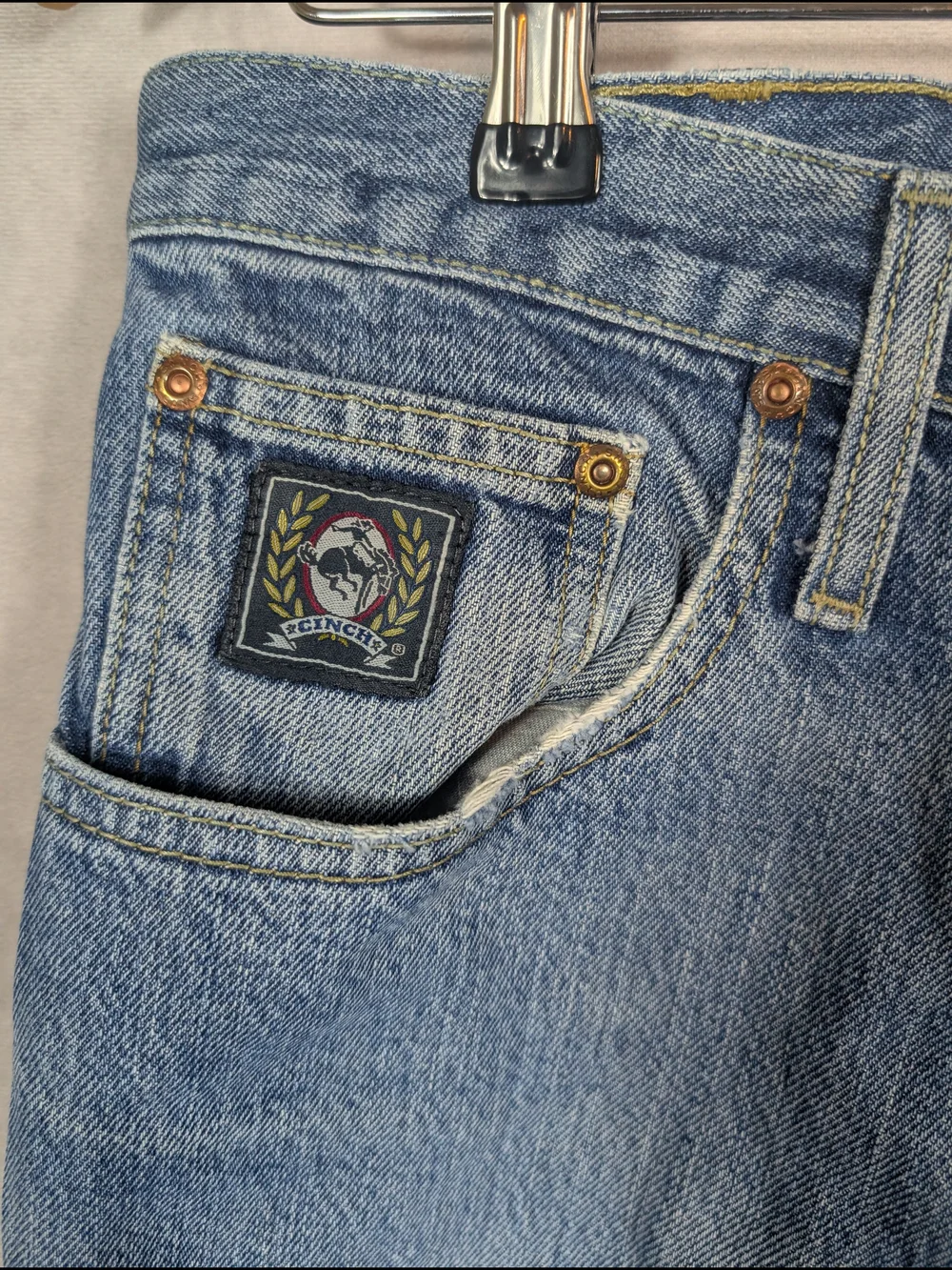 Cinch Black Label Jeans Men's Size 33x38 Light Wash Western Denim